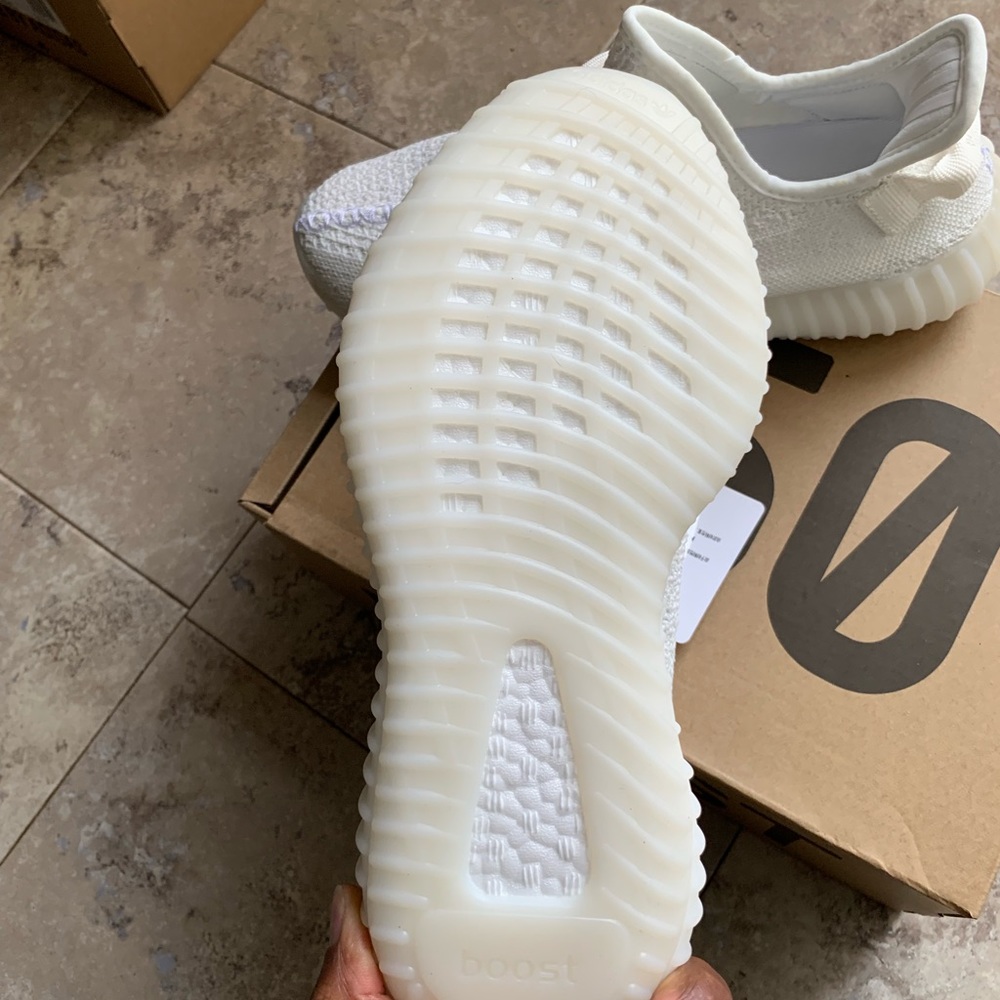 Yeezy v2 triple white. Size 6 boys
